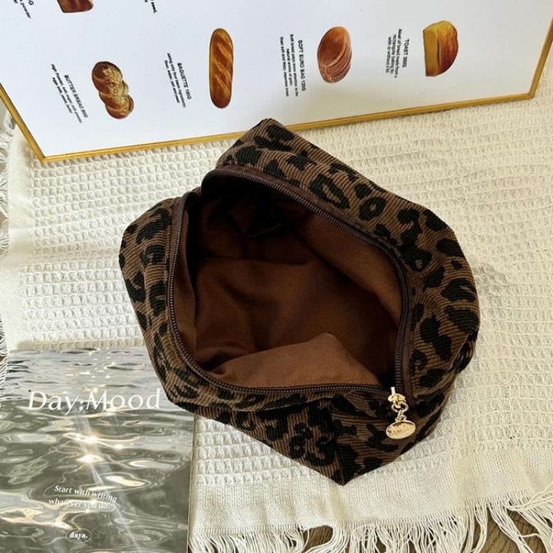 Sac de Rangement Polyvalent Léopard pour Cosmétiques en Voyage et Maison