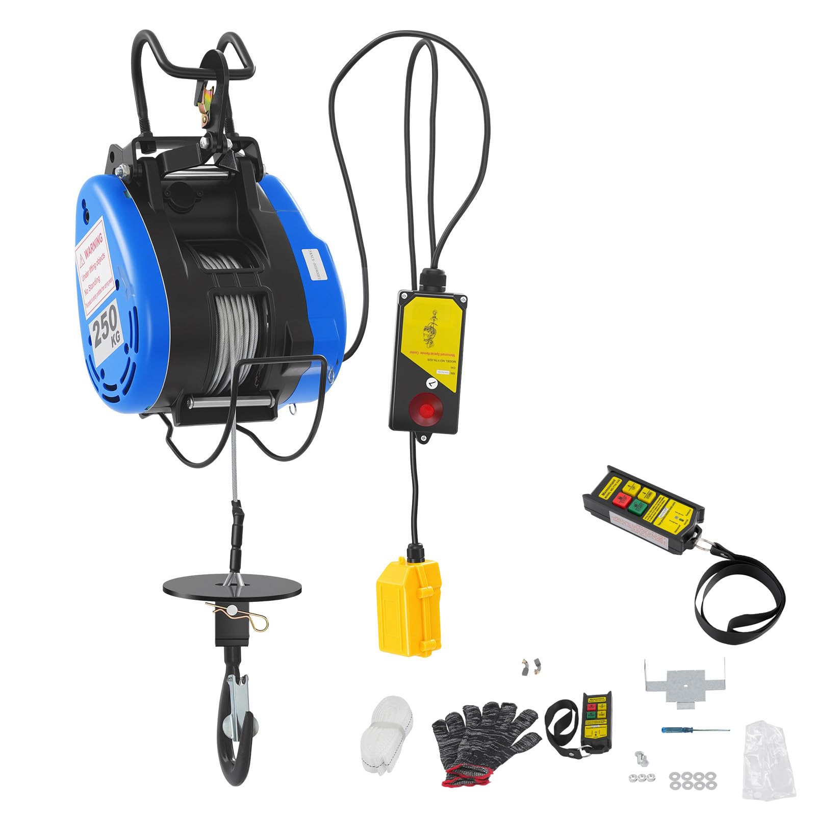 Seilwinde Elektrisch, 1500 W Seilzug 29m Hubhöhe Elektrischer Seilzug