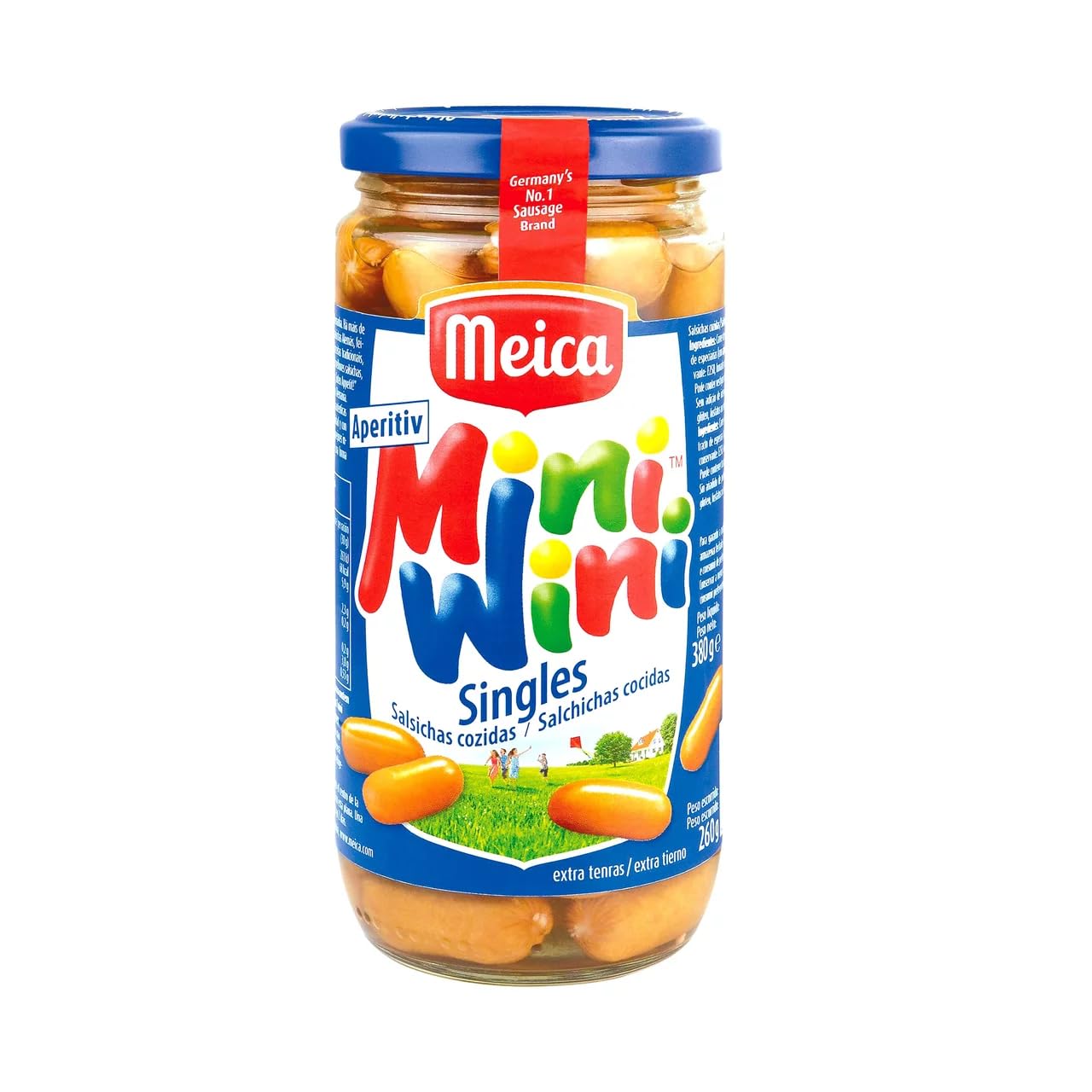 MEICA Salchichas alemanas cocidas de cristal 260 g paquete 3
