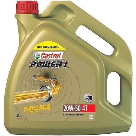 Castrol 15049B POWER 4T 1 4T 20W-50 4-Takt Motorrad Motorenöl 4L
