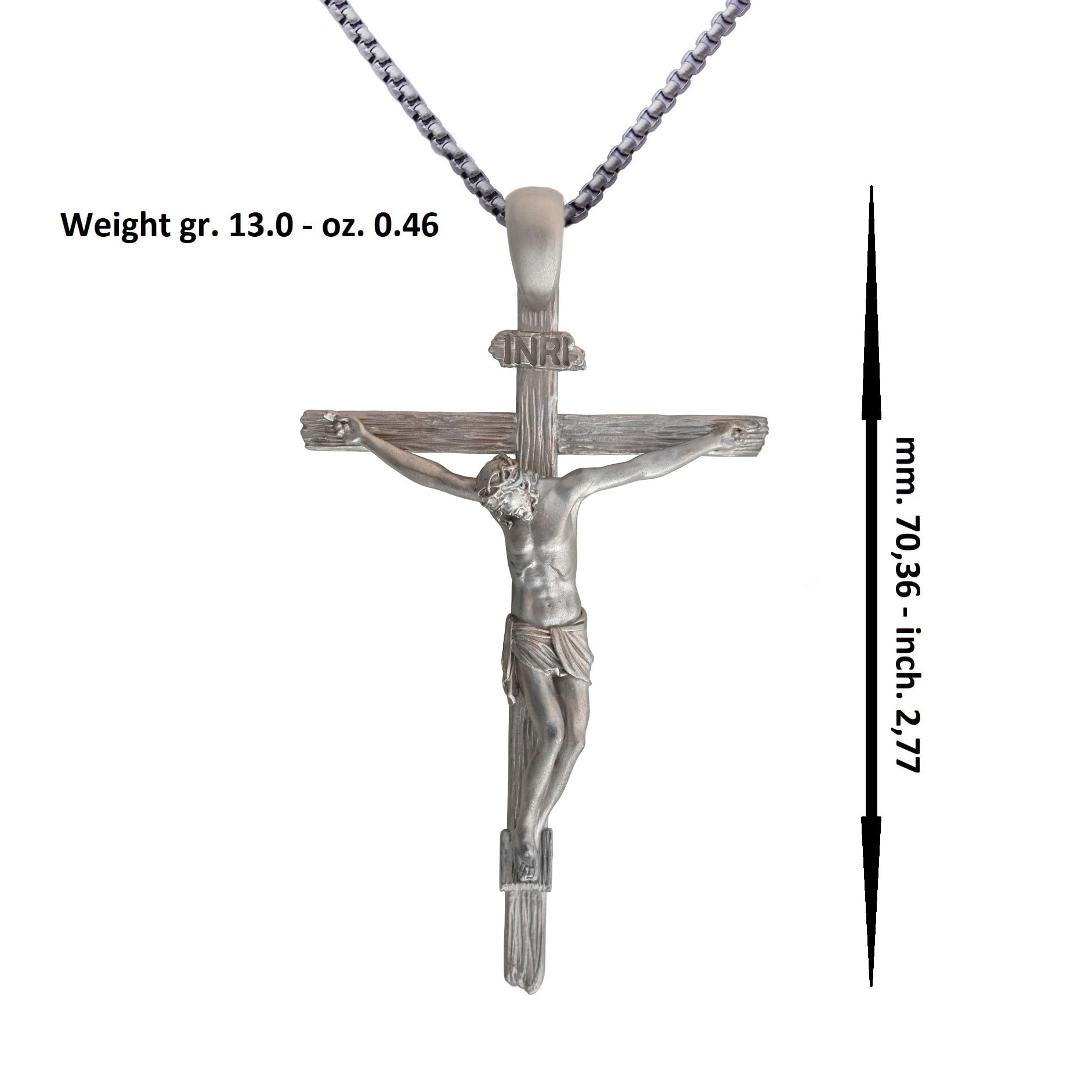 Crucifijo colgante en plata 925