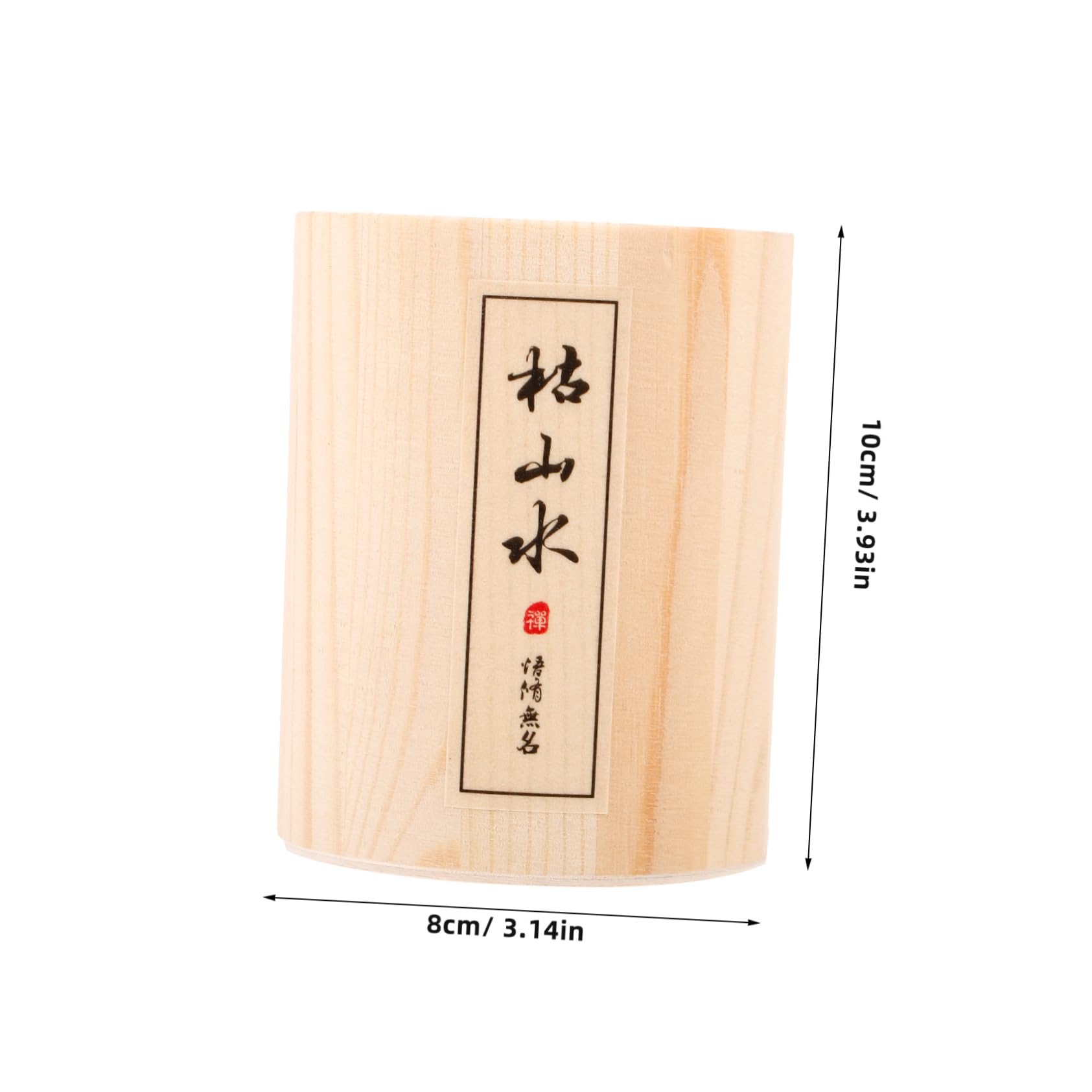 TOYANDONA Boîte De 5 Pièces Table De Sable De Bureau Zen Pinceau De Maquillage Outils Accessoires De Table Râteau Accessoires De Bureau Étui De Maquillage Tonneau De Bois Bac à Sable en Bois