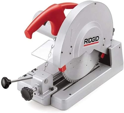 71687 614 Circular Saw, Dry Cut Saw Features Large 14-inch Carbide-Tipped Blades for Cutting Steel, Copper, Aluminum, Plastic or Wood, Silver/Red