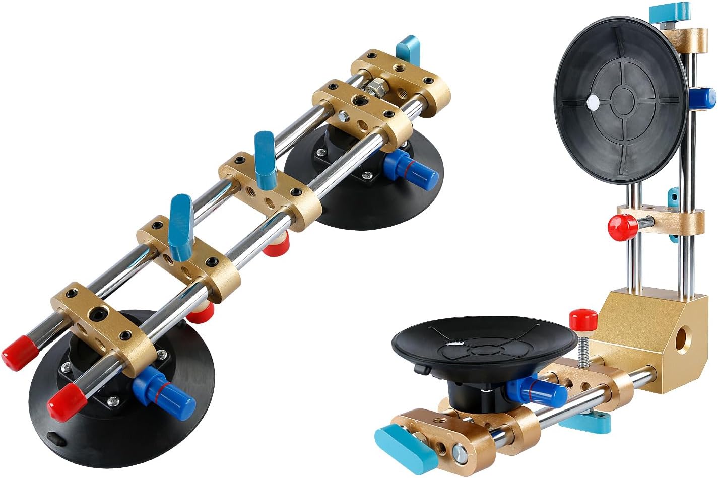 6Inch Stone Seam Leveling Suction Cup Tool Vacuum Suction Clamp for Quartz Slab Granite Marble Countertop Installation with Gap Alignment Tool