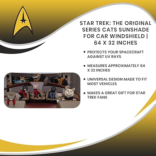 Miniatura 6 de Star Trek La Nueva Generación Gatos Parasol para Parabrisas  Protector de Visera Solar Plegable para Automóvil, Camión, SUV  Bloquea Rayos UV,