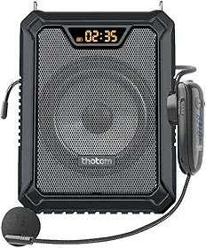 Amplificador Profissional Portátil de Voz THOTEM A20, 25W de potência e acompanhado de 2 Microfones – O Kit do Professor