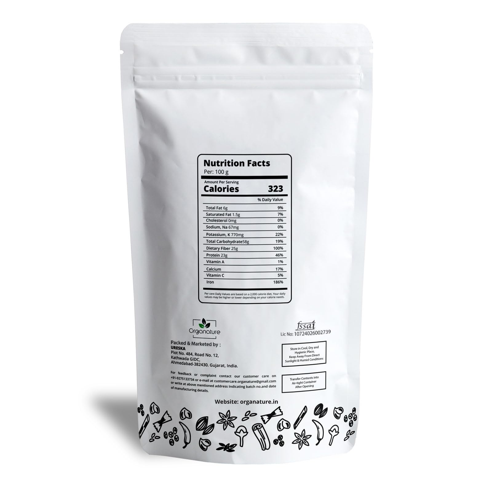 Organature Whole Methi (Fenugreek) 350 Gram-Natural Dried & Indian Spices & Masala|Methi Dana, Whole Fenugreek Seeds, No Artificial Colours & Preservatives - Image 2 thumbnail