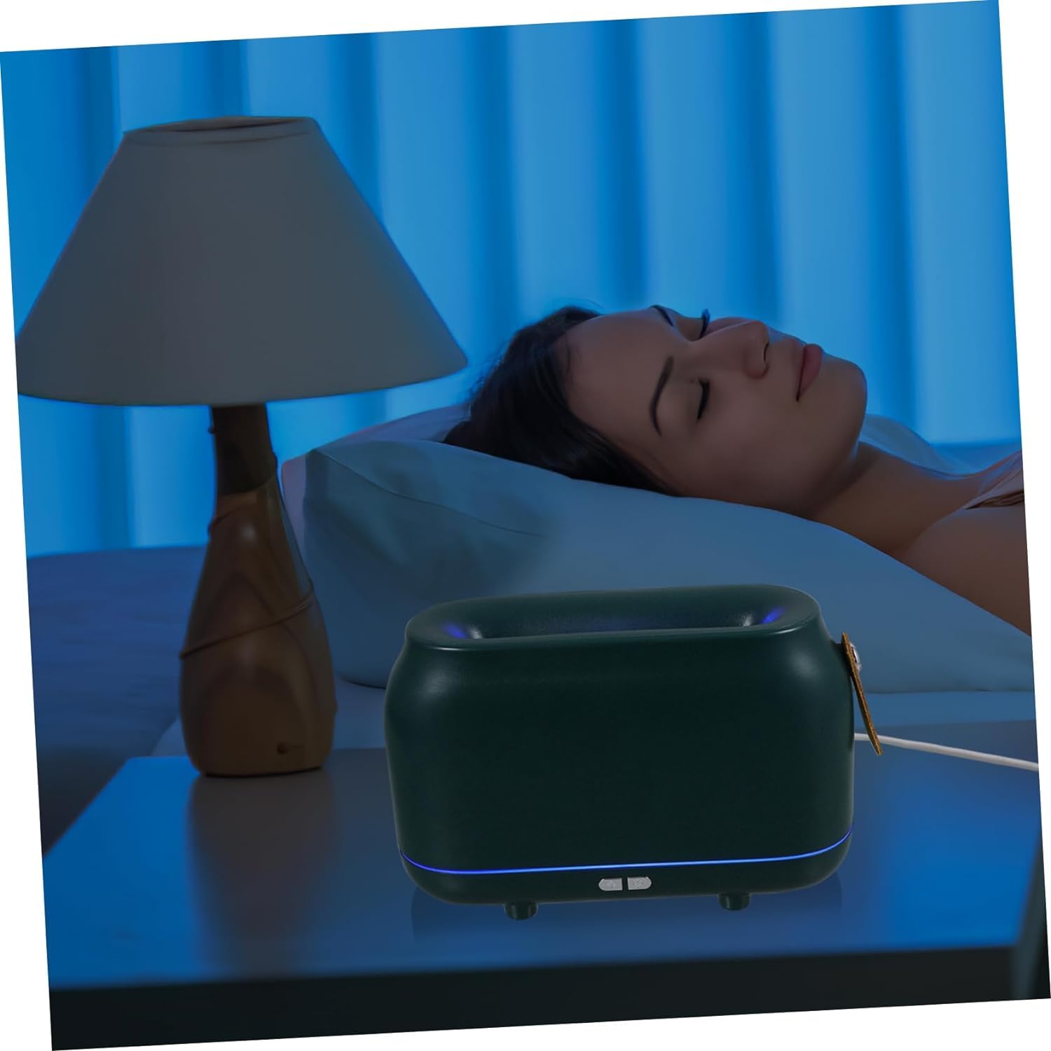 per Uso Domestico Simulazione Fiamma Aromaterapia Diffusore Umidificatore Camera da Letto Luce Ambientale Purificatore d'Aria Casa Intelligente