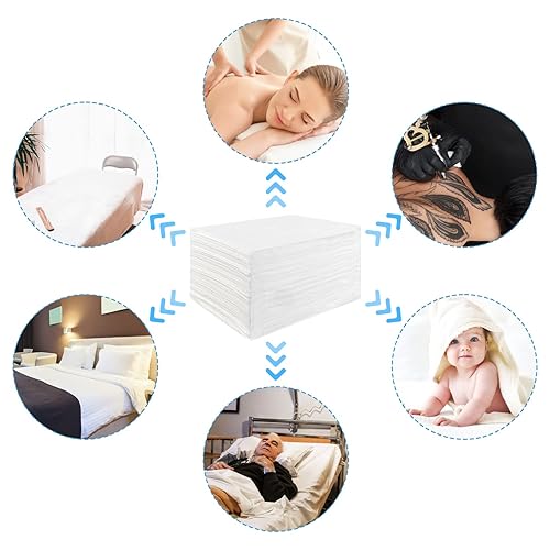 Miniatura 6 de Sábanas desechables para mesa de masaje, 20 unidades, sábanas desechables de tela no tejida reciclable para masajes, tatuajes, spa, sábanas de