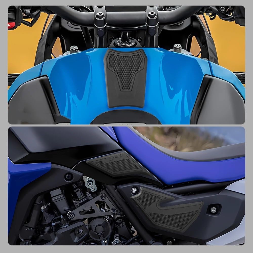 Copriserbatoio moto Per protezione serbatoio TENERE 700 2025 | Adesivo per moto Decalcomania per serbatoio con impugnatura per ginocchio a gas(Left and Right)