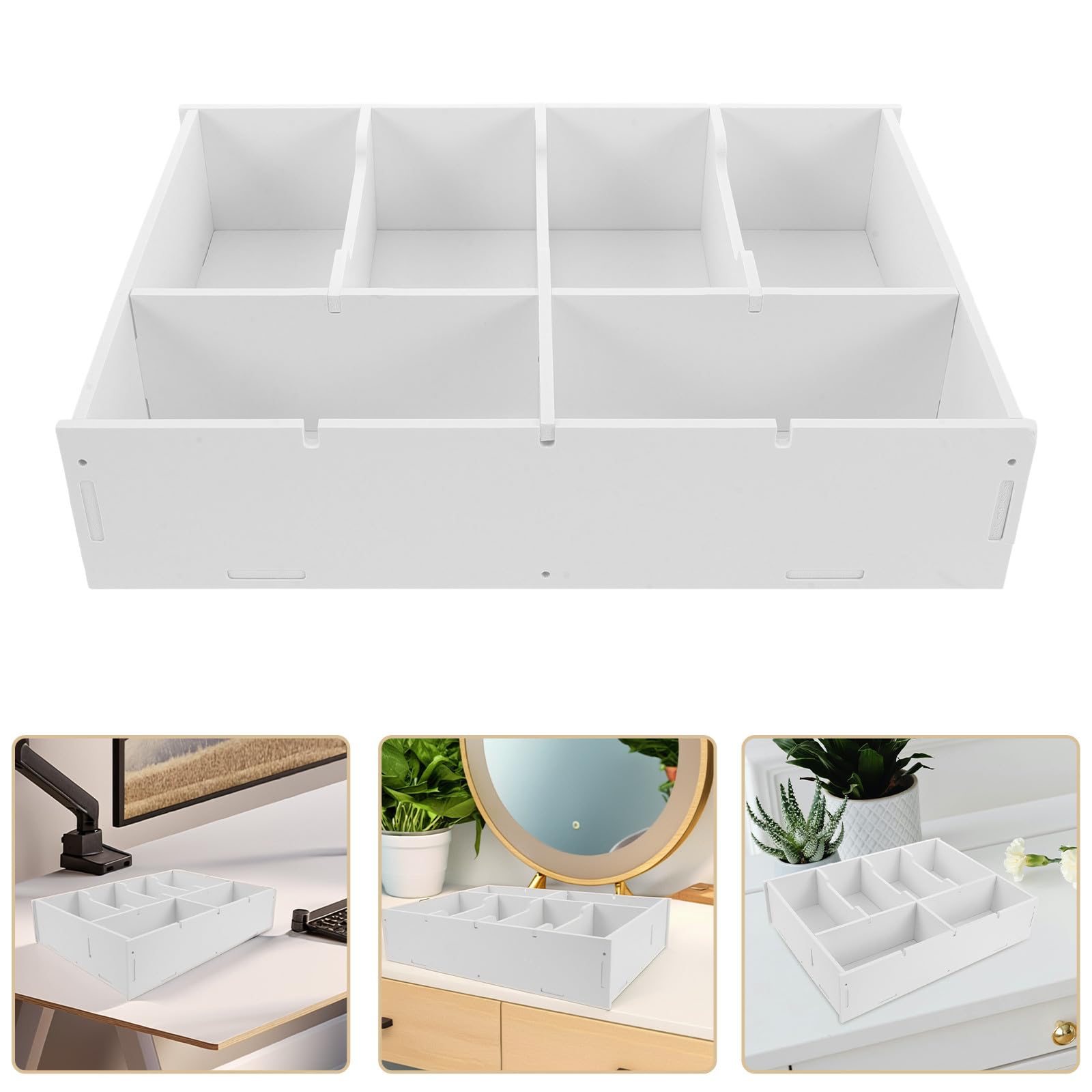 Organizer per Denaro Compatto con 6 Scomparti in Plastica per Cassetto, Vassoio Porta Soldi per Contanti e Ricevute, Contenitore Portatile per Registratori di Cassa e Ufficio