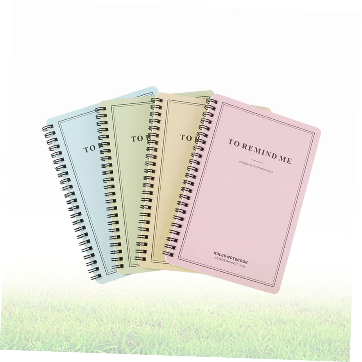 Ciieeo Spiralnotizbuch 4 Stück mit Seitenspirale aus White Card für Schüler