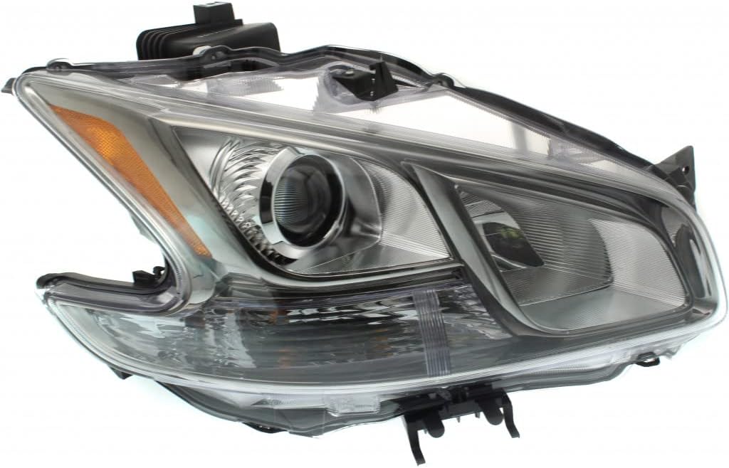 For Nissan Maxima Headlight Assembly 2011 12 13 2014 Pair Driver and Passenger Side HID w/Sport Package 3.5 SV Model CAPA Replacement For NI2502205, NI2503205 | 26060-ZY80A, 26010-ZY80A