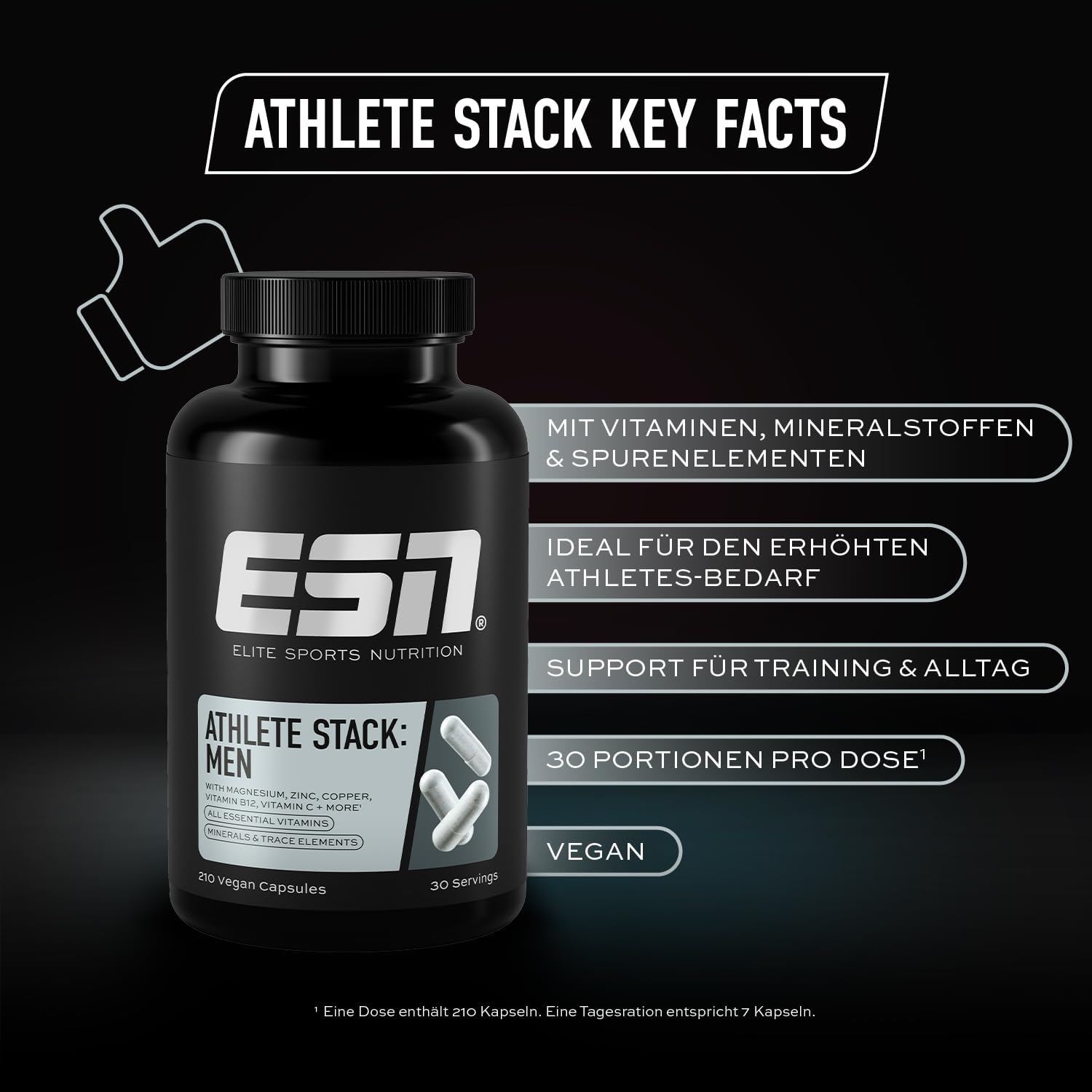 ESN Athlete Stack Men: Test und Erfahrungen zu Vitaminen und Mineralstoffen