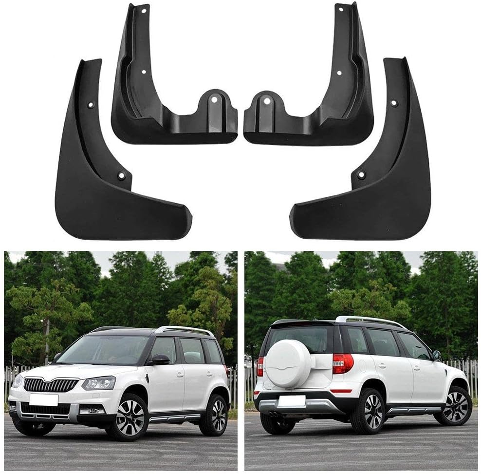 Car Splash Proof for Skoda Yeti 2016-2017 Front Rear Wheel Fenders Car Exterior Accessories Mud Flaps Splash Guards 4Pcs