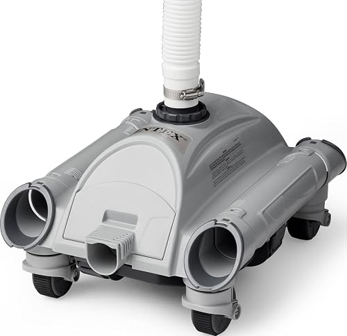 INTEX 28001E Above Ground Pool Automatic Pool Cleaner: Pressure Side Vacuum Cleaner – Includes 6.5m Hose – For INTEX Pools with 1 - 1/2in Threaded Inlet Fitting