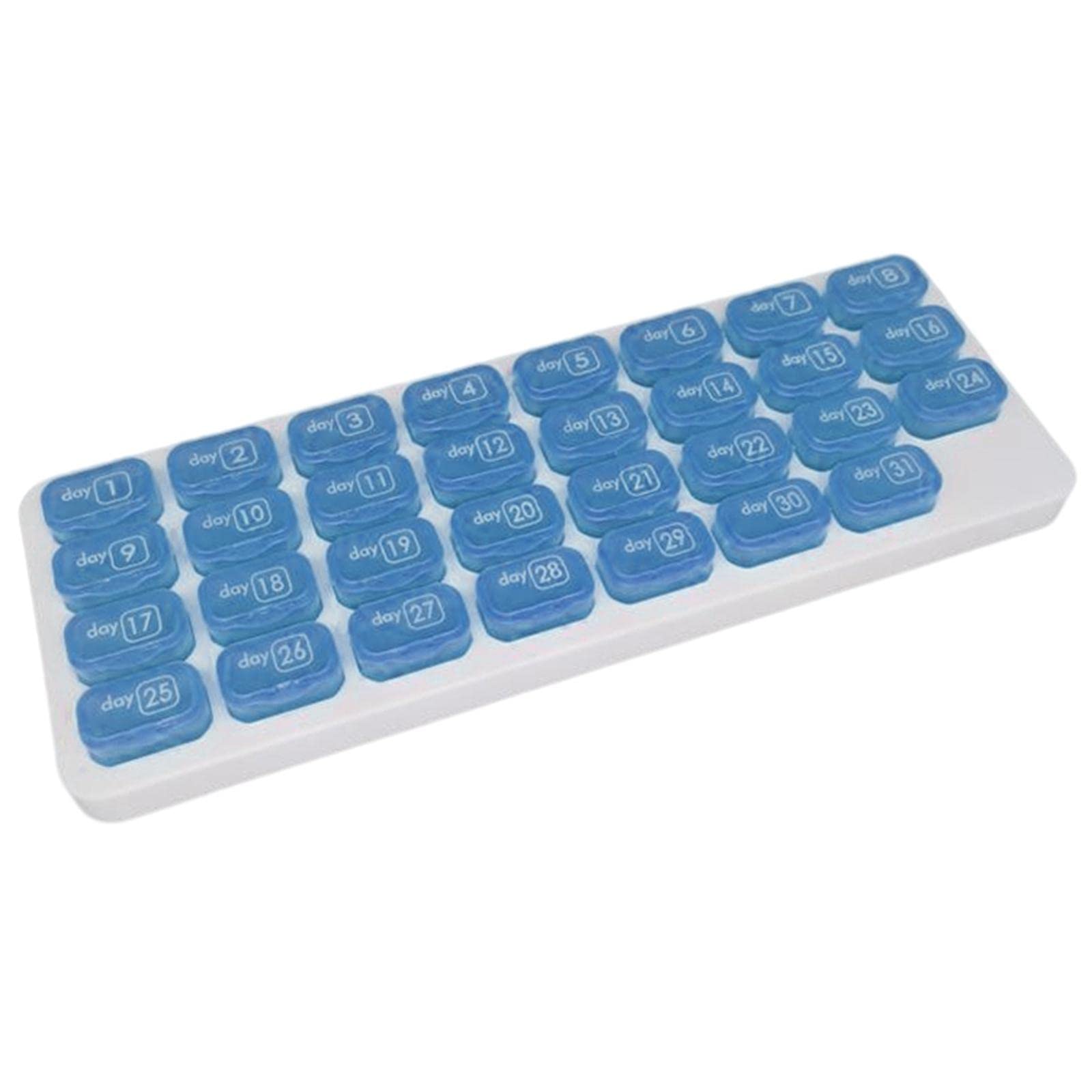 BNF® Pill Box Medicine Organizer Dispenser Case Container Storage Monthly Blue|Health & Beauty | Health Care |Pill Boxes, Pill Cases|1 Picece 31 Grids Pill Box Case Container Organizer-image-6