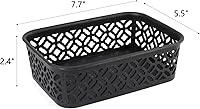 Vista 2 de ZEAYEA 9 Pack Small Plastic Storage Basket, Classroom Organizer Baskets for Shelves Desk Drawer, Pantry Woven Basket Bins for Bedroom Closet Office