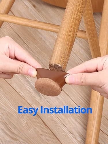 Miniatura 7 de Protectores de suelo de silicona transparente para patas de silla con fieltro, tapas para patas de silla, cubierta de protección de pies de muebles