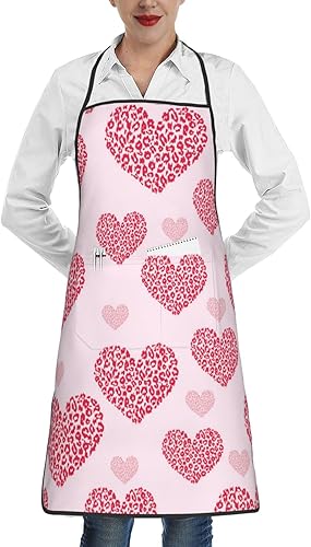 GLOVET Delantales de cocina para mujeres con bolsillos, delantal divertido para mujer, delantal impermeable lindo para cocinar, cocina, chef camarera