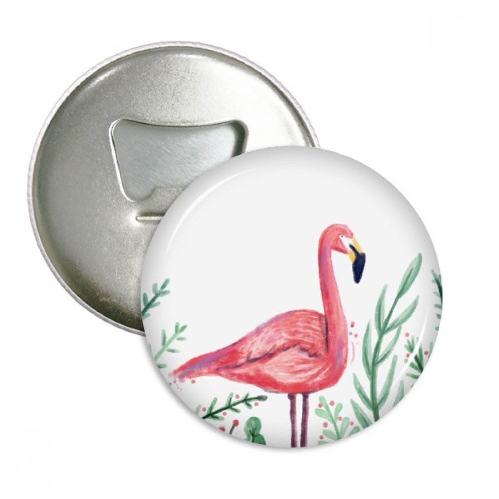 Aimants de réfrigérateur Flamingo et plantes tropicales, cadeau 3Pcs argent