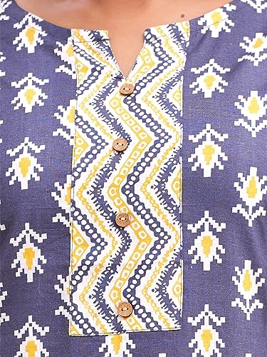 Image of feranoid Women Cotton Printed Short Kurti | Short Kurti for Women | Printed Cotton Kurti