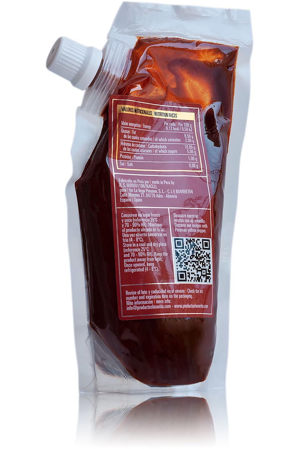 Pasta De Ají Panca Con Ajo y Cebolla La Sarita 200g, 100% Natural Sin Conservantes, Picor Suave