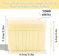 Vista 2 de Palillo de dientes interdental desechable de doble cabeza, 1060 unidades, cepillo de plástico, palillos de dientes para el cuidado bucal