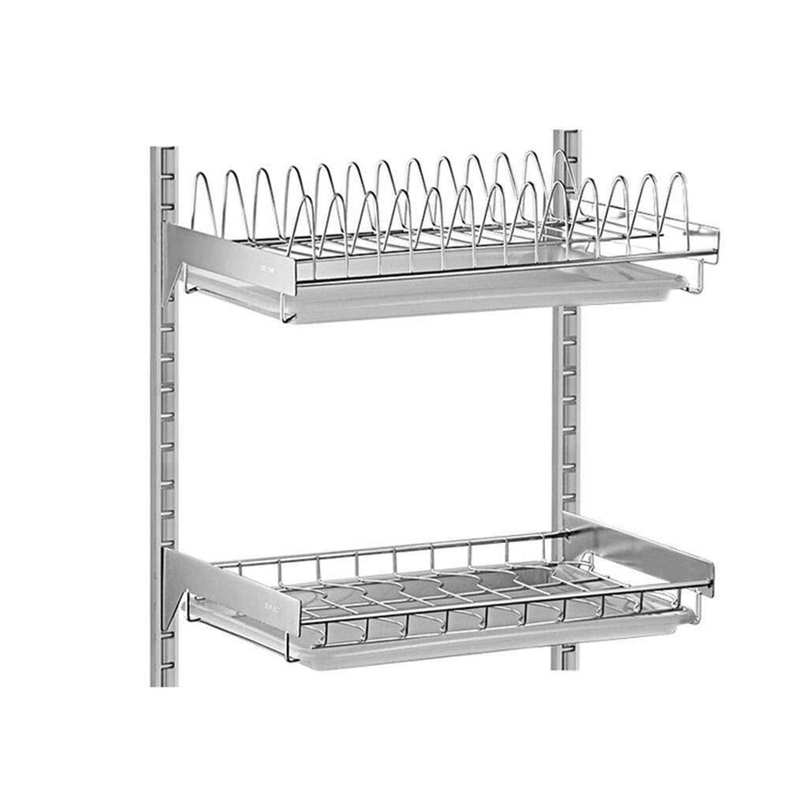 MYUYEE Dish Drying Rack, Kitchen Dish Rack, Shelf Drainer Rack Wall Mounted Kitchen Rack Drain Rack Spice Rack Chopsticks Dish,42 * 26.6 * 40Cm(42 * 26.6 * 40Cm)