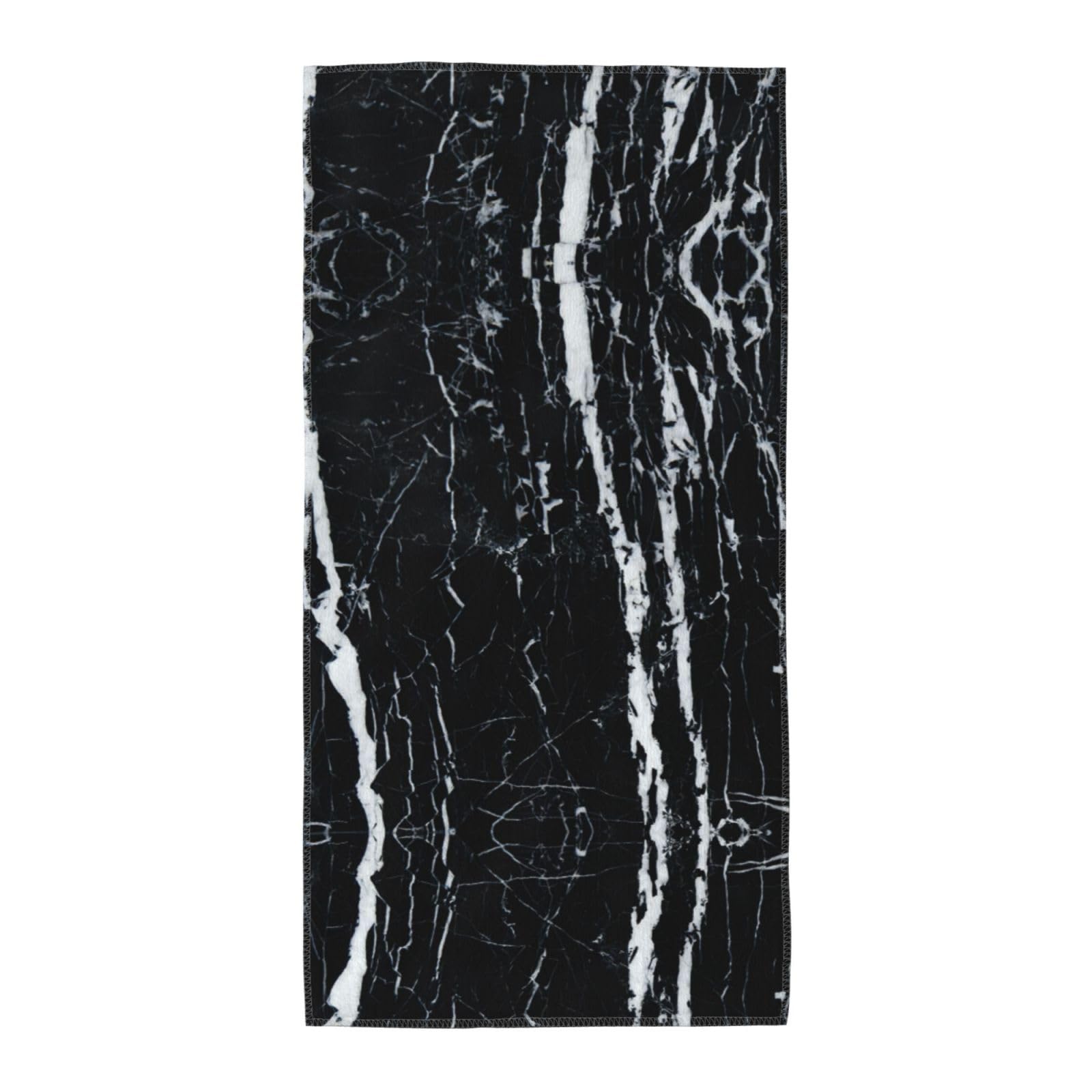 WYCZHY Black And White Marble Printed Quick Dry Beach Towel For Camping Travel Vacation