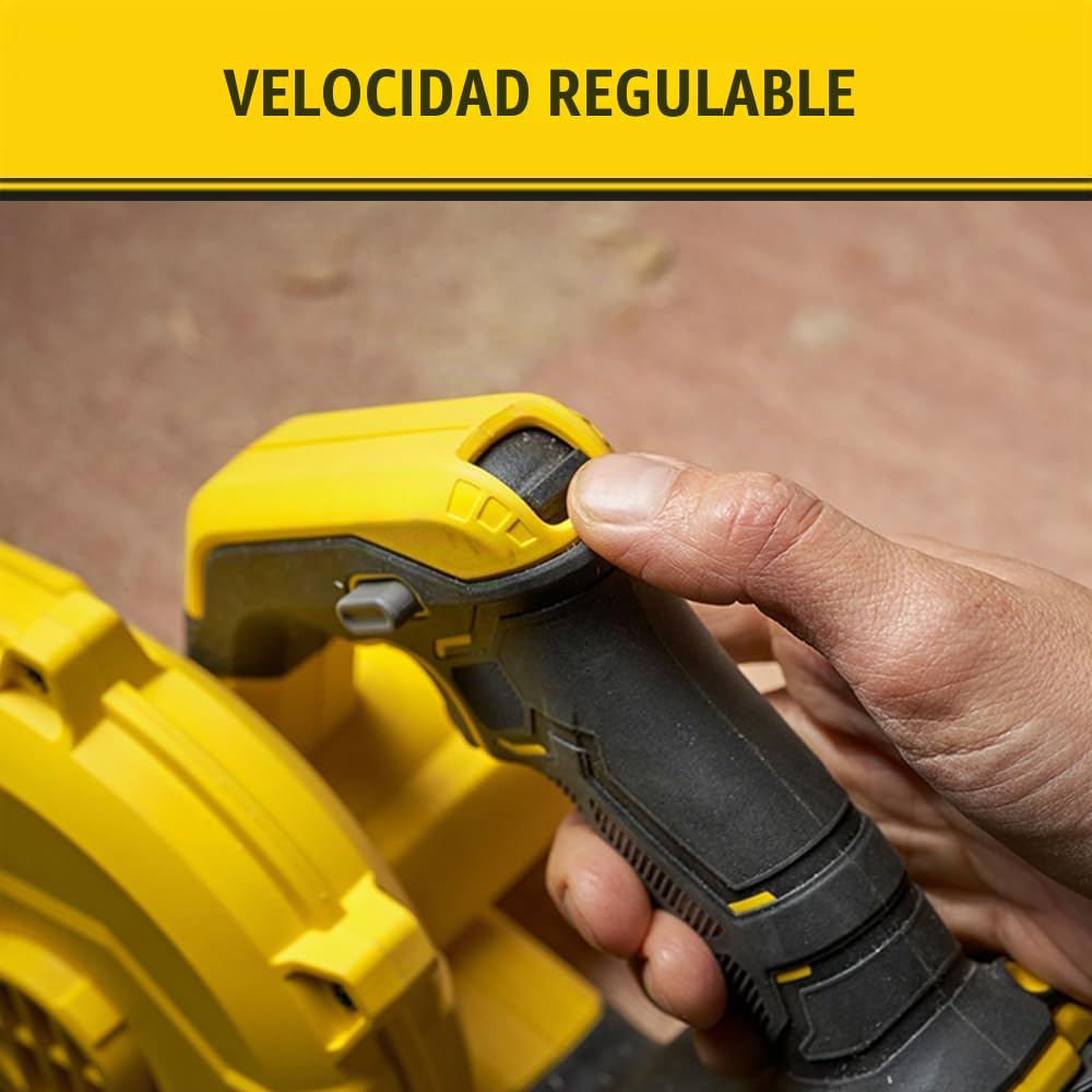 Soplador Compacto V20 Li-Ion 18V, 3 velocidades, velocidad del aire 80 m/s (288 km/h), caudal de aire 170 m³/h. Sin batería/cargador