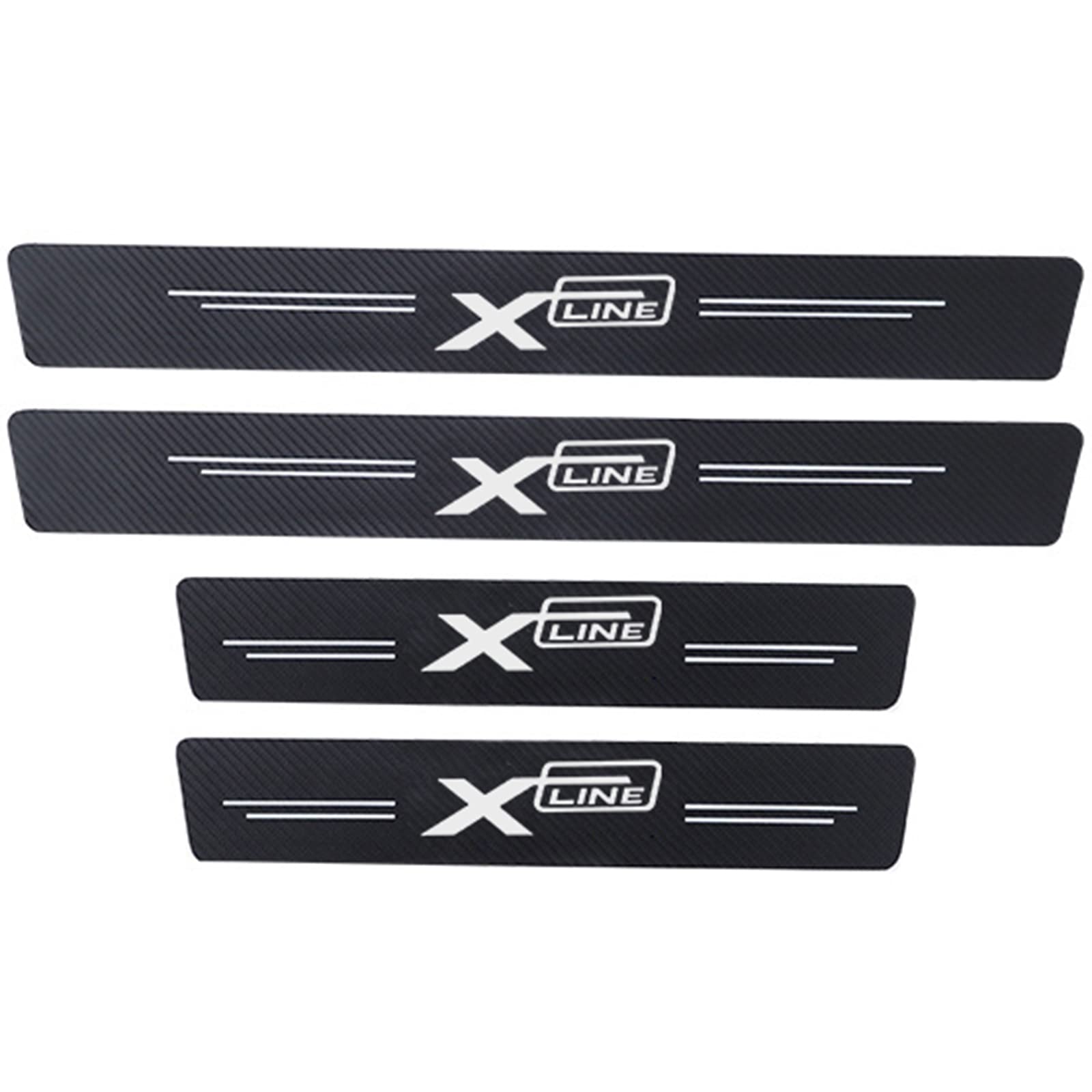 Eagleg Xline Carbon Fiber Car Door Sill Protection For Ki-A Ceed Gt Gtline Stonic Picanto Sportage Rio Soul, Car Welcome Door Door Sill Protection Sticker Decorative Styling Accessories,