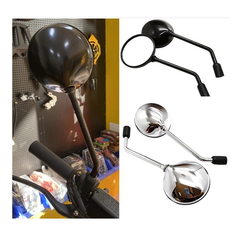 2 Unids/par Universal 10mm Motocicleta Espejo Scooter Espejos Retrovisores Lado Convexo Espejo Retrovisor Moto