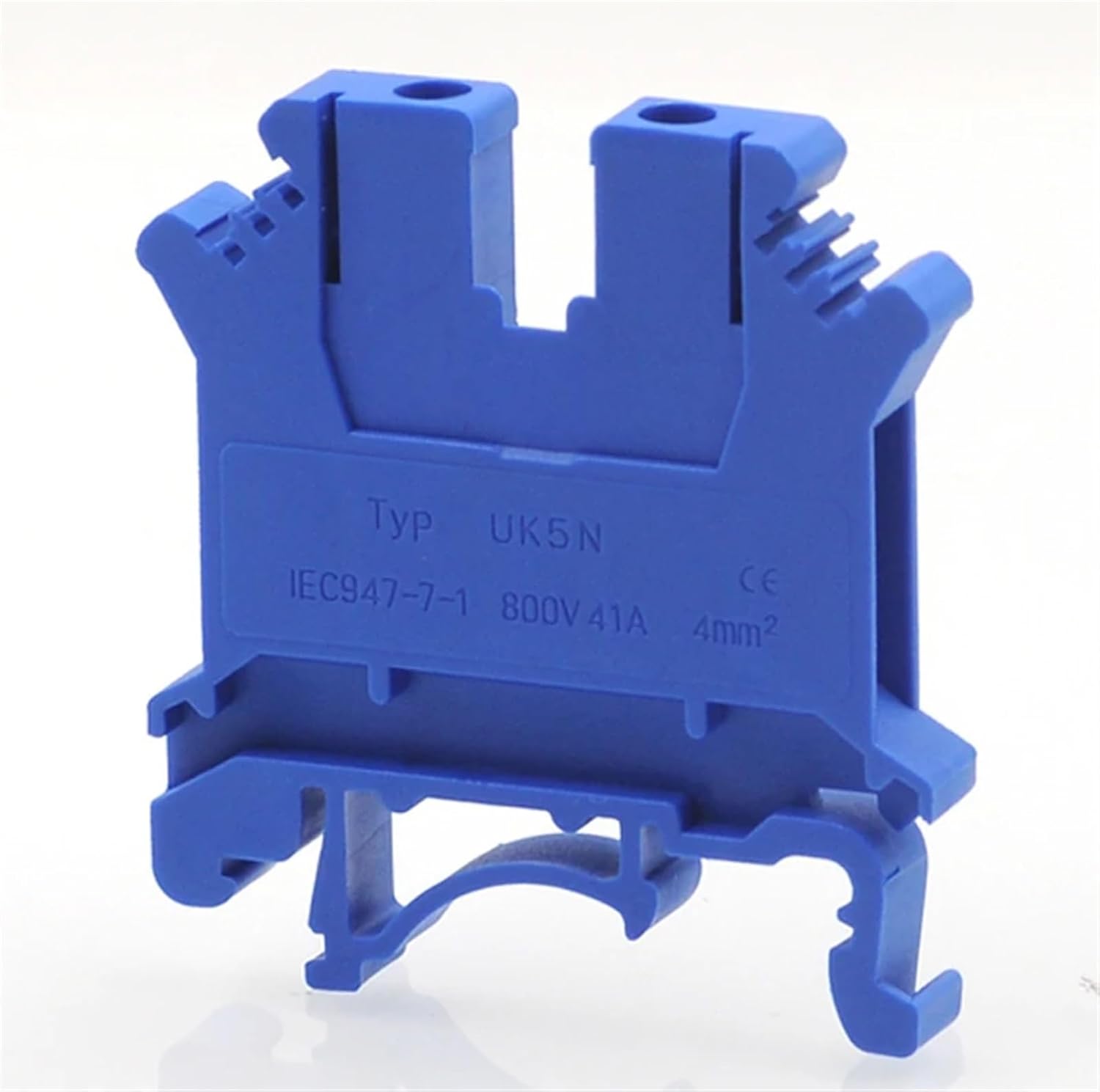 10Pcs UK5N Din Rail Universal Terminal Blocks Bornier Screw Type Electrical Wire Terminals Block Connector Brass 4mm(10Pcs-01)