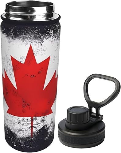 Miniatura 2 de Canadian Flag Insulated Stainless Steel Kettle  Print Funny Water Bottle Insulated  Ideal for Sports and Travel