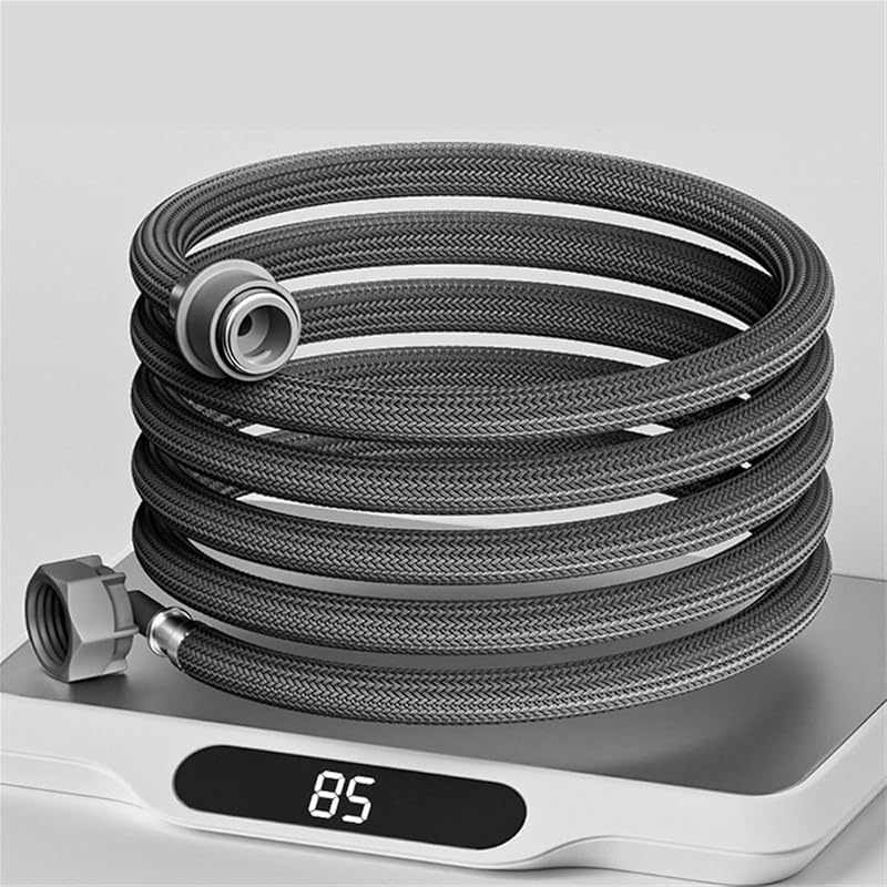 Ablaufschlauch für Waschmaschine, flexibler Geschirrspüler-Zulaufschlauch, Verlängerung, gewellter Waschschlauch-Adapter, gebogener Schlauch-Ersatz (für 3 m)
