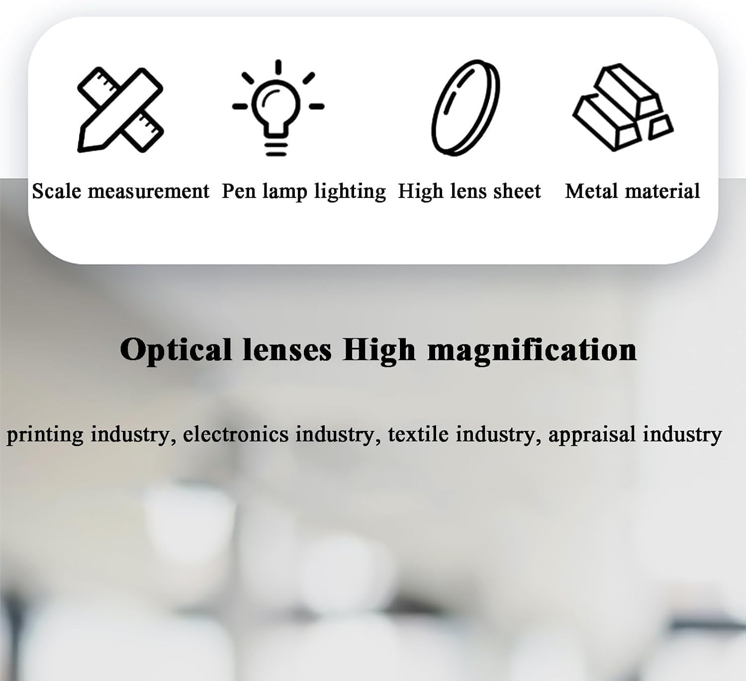 Digitales Mikroskop mit Skala und LED-Lampe, 20x40x100x Vergrößerung, Handstativ für biologische und industrielle Inspektionen (20X)