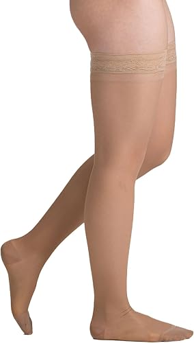 EvoNation Medias de compresión graduadas para mujer, hechas en Estados Unidos, de 20 a 30 mmHg, de presión firme, para mujer, calcetines