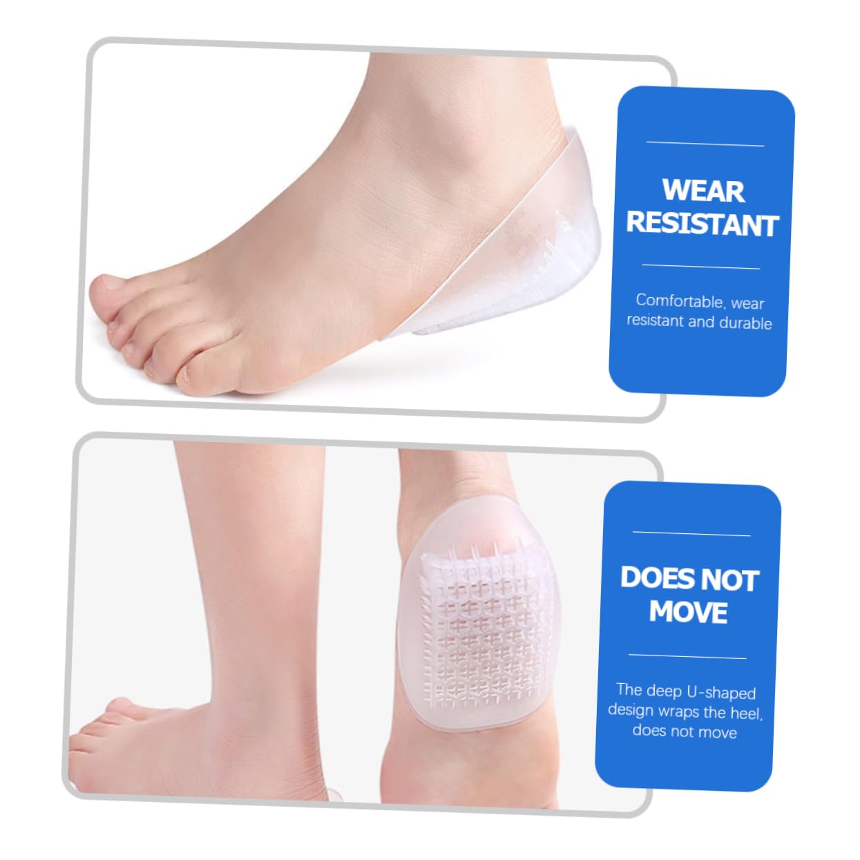 FOMIYES 5 Paare U-förmiges Fersenpolster Schuhe weiches Gelpad Schuhlifteinsätze Pads Fersenkissen heel protector U-förmige Ferseneinlagen einlegesohlen Fersenschutz Fersenschale sebs