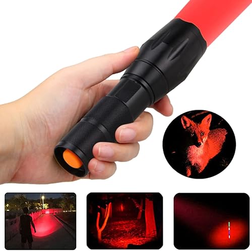 Miniatura 2 de WINDFIRE Linterna táctica de luz LED roja de 300 yardas, enfoque de zoom, linternas ajustables, coyote, cerdo, zorro, depredador, juegos de luces de