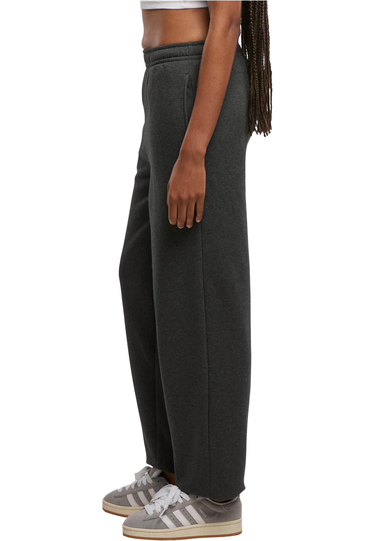 Urban Classics Damska bluza z kapturem Fluffy – miękka bluza z kapturem z kieszenią typu kangur, czarna, oversized fit, przytulna bluza z kapturem na co dzień i w czasie wolnym