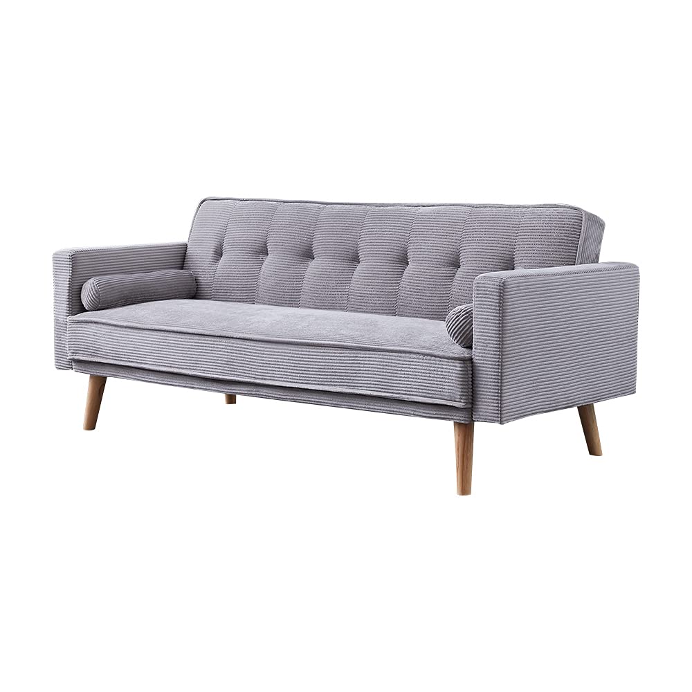 Panana Modern 3 Seater Sofa Bed Line Fabric Sofa Couch Settee Click