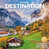 Wall Calendar 2026 Planner Calendar - Europe Destination Hangable Monthly Wall Calendar with Large Blocks for...