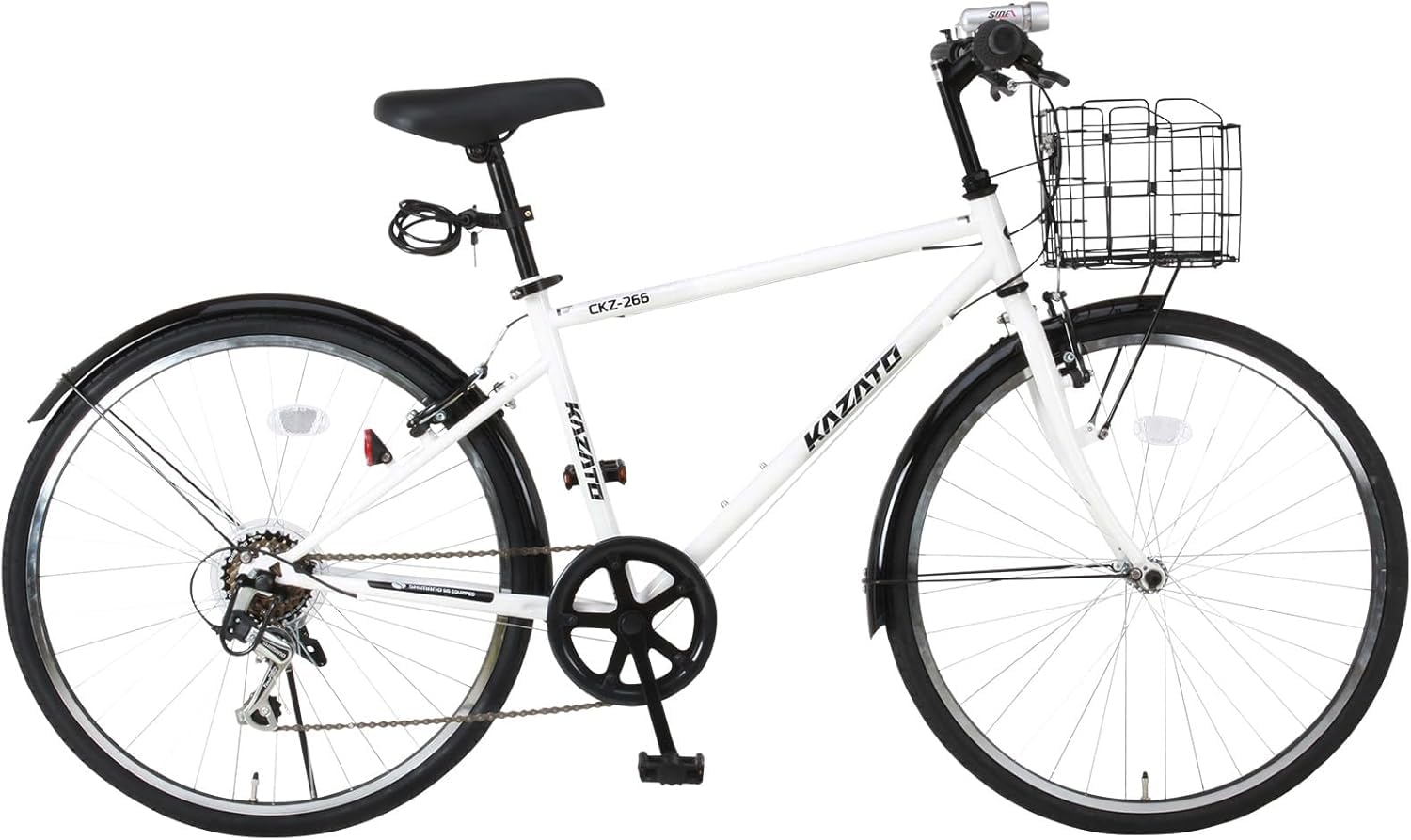 Amazon | カザト(KAZATO) カゴ付き クロスバイク CKZ-266 自転車 26