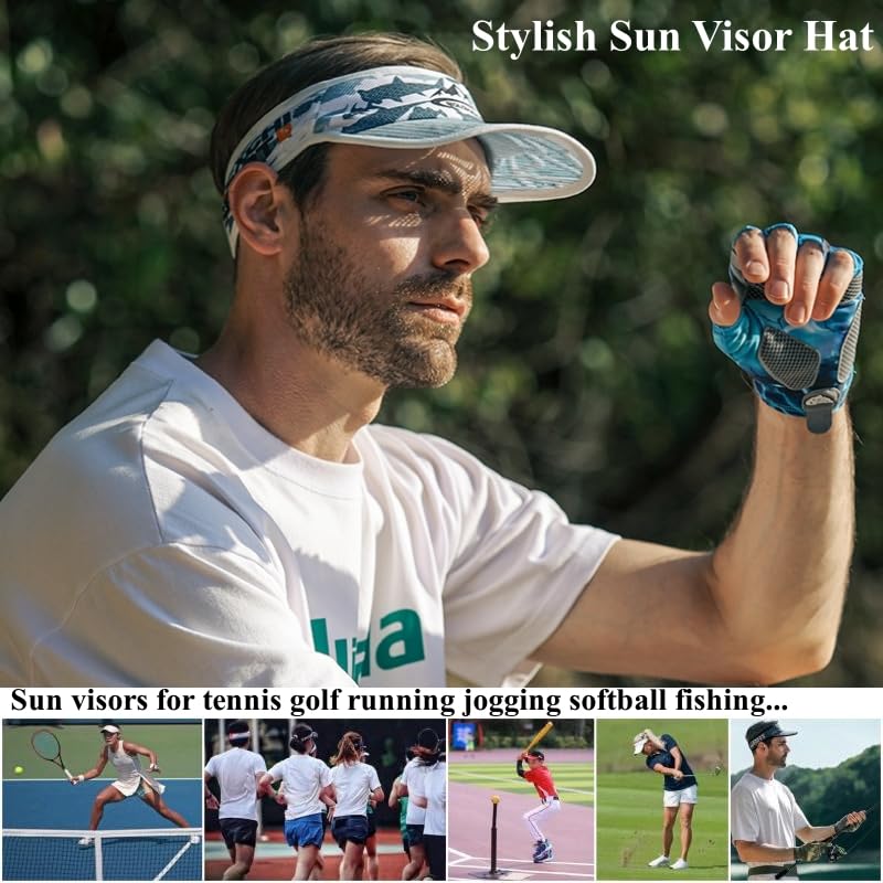 Image of Sport Sun Visor Hats for Men Women Headsweats Sunvisor Cap for Men Women Sun Visors for Running, Golf, Tennis, Softball