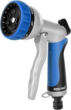 RESTMO Garden Hose Nozzle Hose Pipe Spray Gun Heavy Duty
