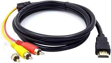 LUYING HDMI TO RCA3 Converter Cable Gold Plated Red White Yellow Lotus HD Sound Video Set-Top Box Cable 1.5m