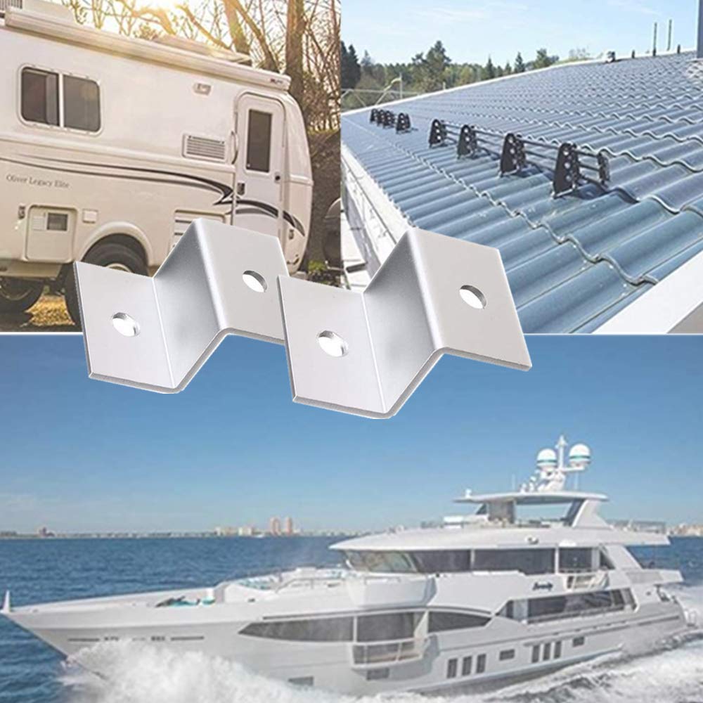 Buy 4Pcs Solar Panel Mount Mounting Z Bracket Set Kits Aluminums Solar