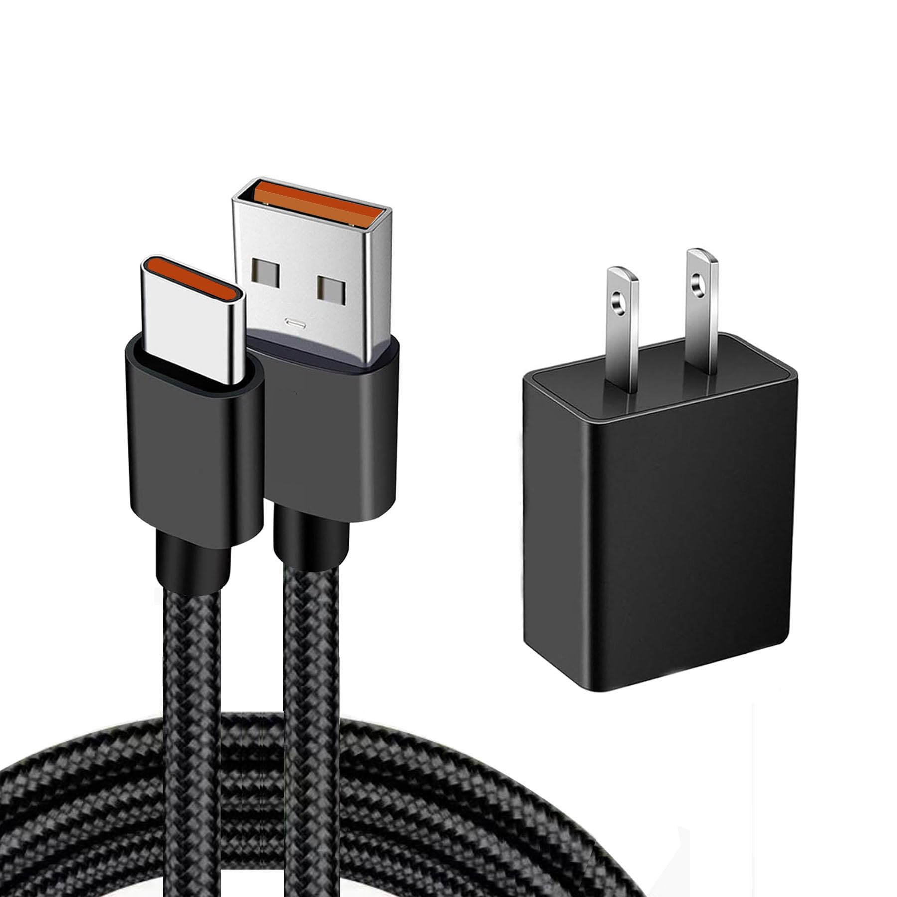 Cargador de pared USB-C y cable para cargador inteligente Oticon/cargador de escritorio Intent | 1.5 m de nailon trenzado duradero para audífonos recargables