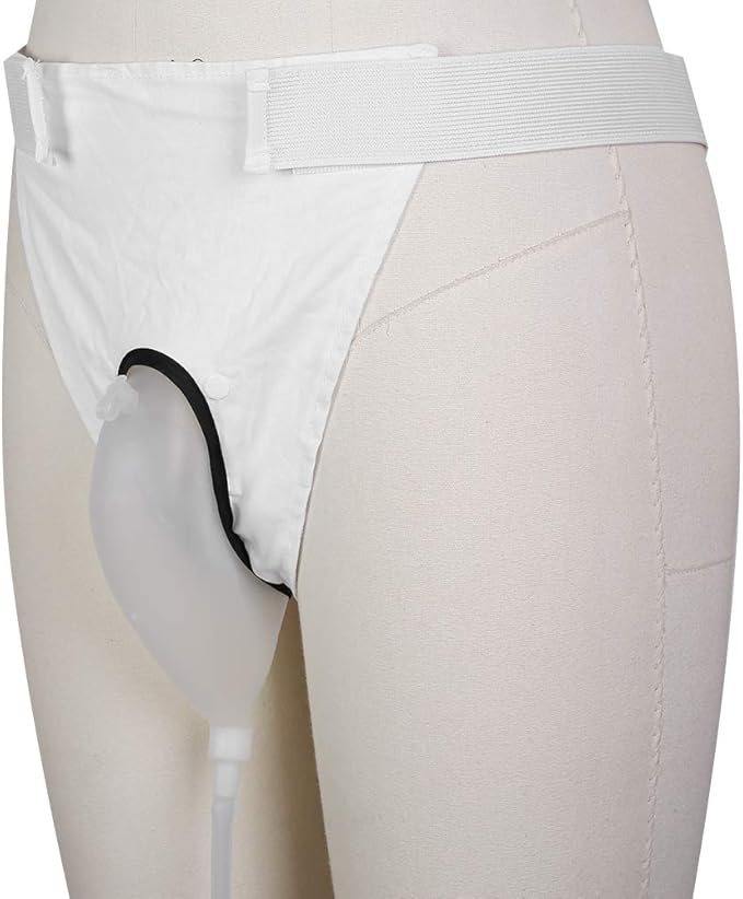 Female Urine Collection Bag, Reusable Silicone Urinal for Women Elderly Bedridden Patients (No